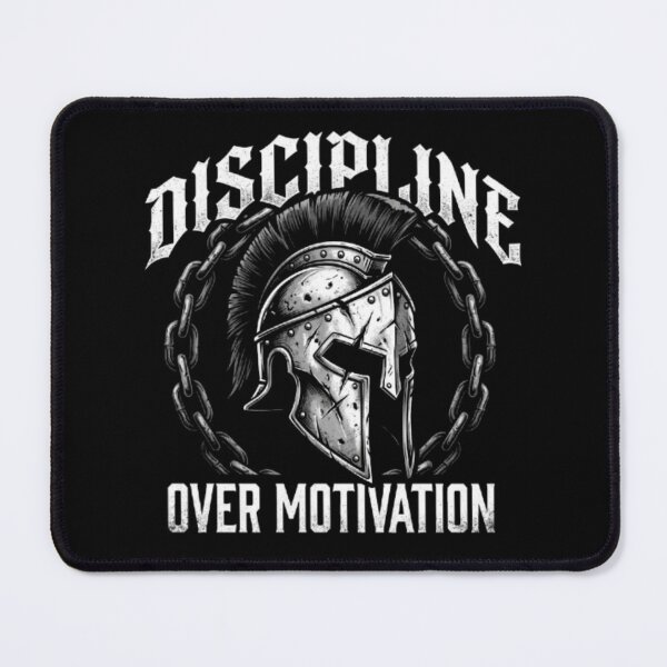 Item preview, Discipline Over Motivation Gym - Spartan Helmet Motivational Tee designed and sold by OLLI_STORE.