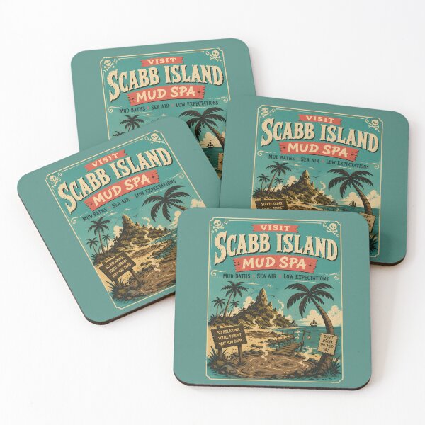 Item preview, Scabb Island Mud Spa Travel Poster designed and sold by agearb.