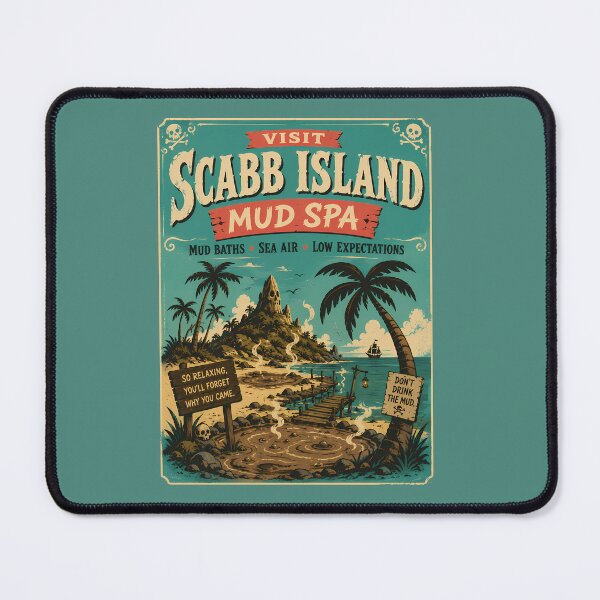 Item preview, Scabb Island Mud Spa Travel Poster designed and sold by agearb.