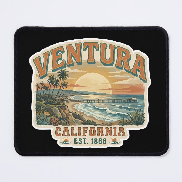 Item preview, Ventura California Vintage Ocean Sunset Pier designed and sold by LittleArij.