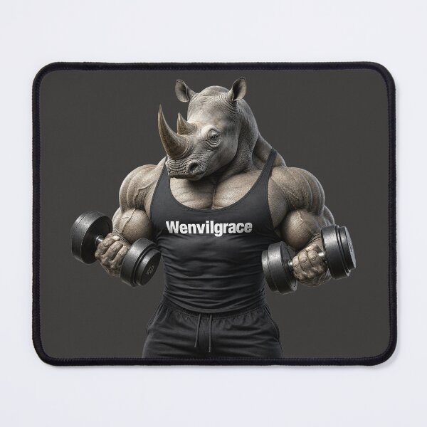Item preview, Copy of Bodybuilder Rhino Gift designed and sold by Wenvilgrace.