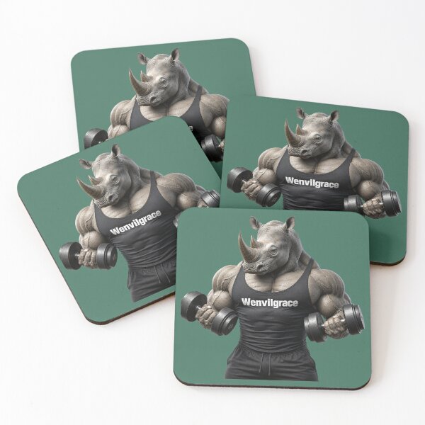 Item preview, Copy of Bodybuilder Rhino Gift designed and sold by Wenvilgrace.
