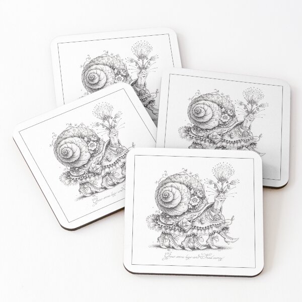 Item preview, Snail Away! "White" designed and sold by DrolmaRinArt.