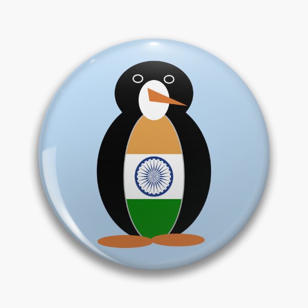 Item preview, Ms. Penguin India Flag Design designed and sold by AuntieShoe.