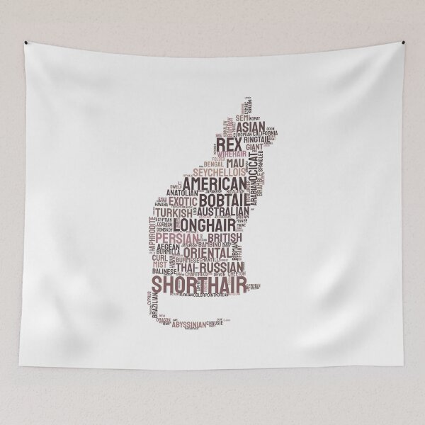 Item preview, Cat Breeds Typography Silhouette Design designed and sold by AyfuDesigns.