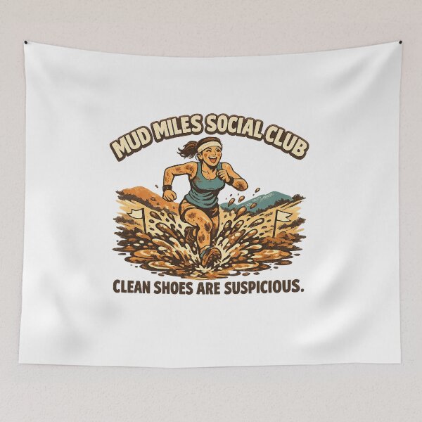Item preview, Mud Miles Social Club – Funny Mud Run Obstacle Race Shirt designed and sold by Concrete Coffee Studio.