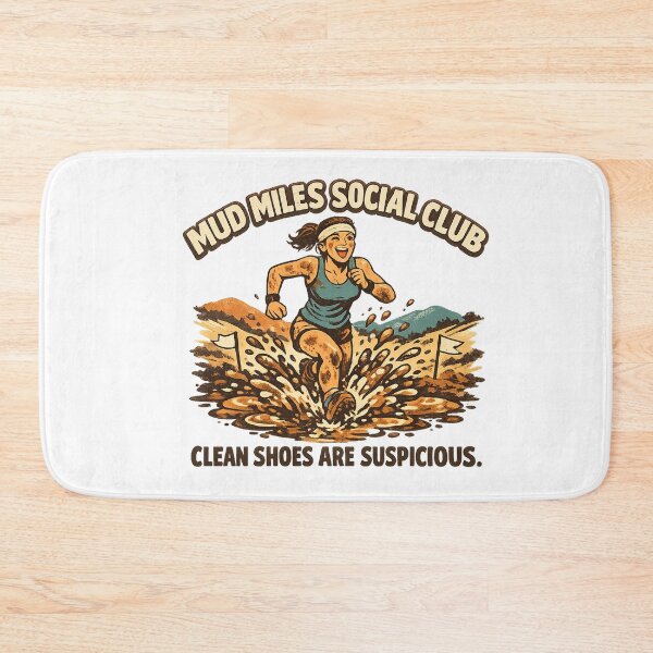 Item preview, Mud Miles Social Club – Funny Mud Run Obstacle Race Shirt designed and sold by Concrete Coffee Studio.