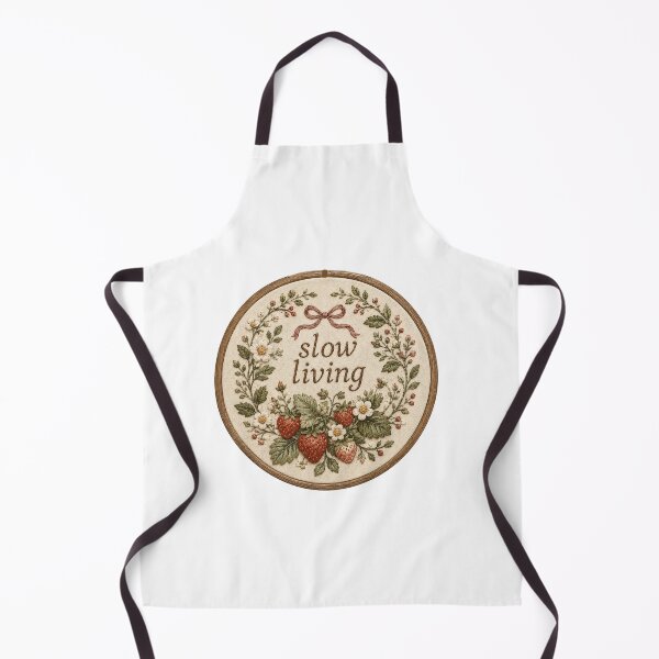 Item preview, Slow Living Embroidery Strawberry Wreath designed and sold by Yellowriversss.