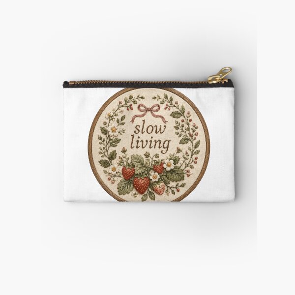 Item preview, Slow Living Embroidery Strawberry Wreath designed and sold by Yellowriversss.
