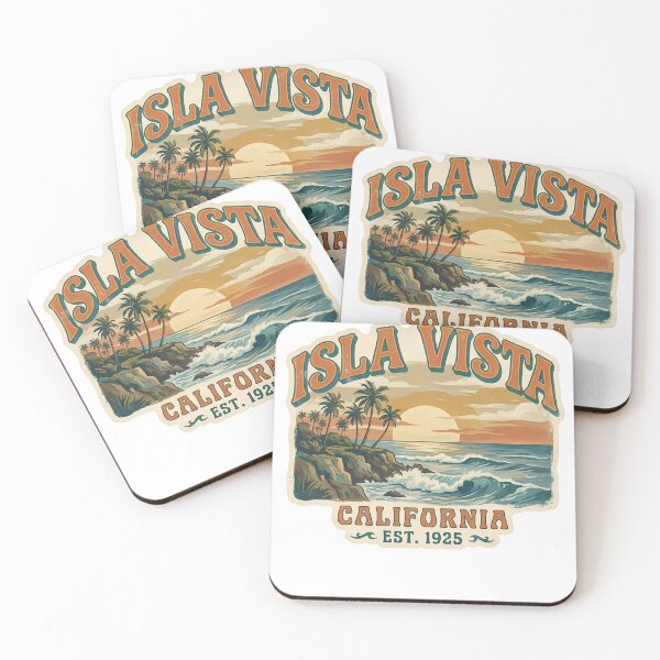 Item preview, Isla Vista California Vintage Coastal Sunset Waves designed and sold by LittleArij.