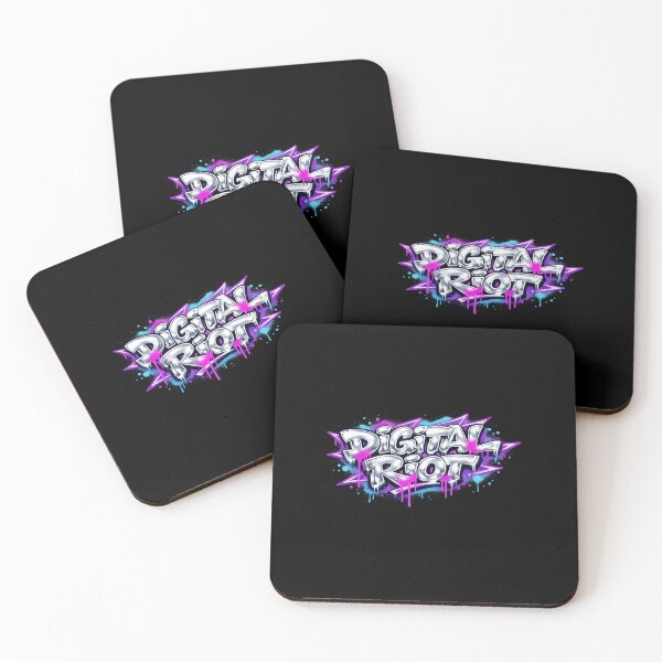 Item preview, Digital Riot – Chrome Y2K Graffiti Design designed and sold by Arrow2025.