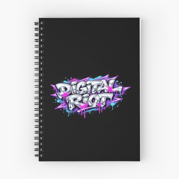 Item preview, Digital Riot – Chrome Y2K Graffiti Design designed and sold by Arrow2025.