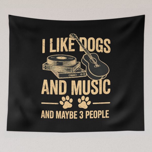 Item preview, I Like Dogs And Music And Maybe 3 People Text designed and sold by SoyLamderma.