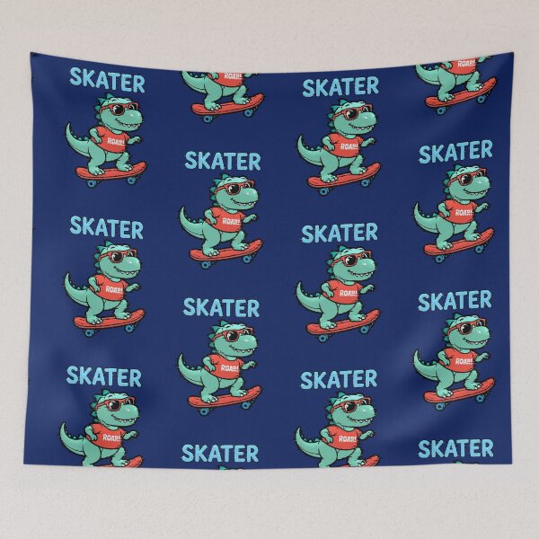 Item preview, Skateboarding Dinosaur | T-Rex Skating ROAR Kawaii Design designed and sold by AstronautMerch.