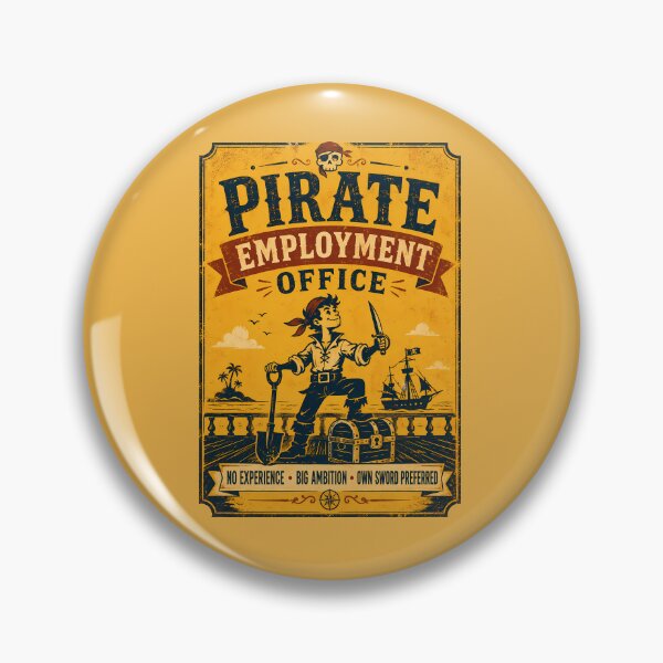 Item preview, Pirate Employment Office Recruitment Poster designed and sold by agearb.