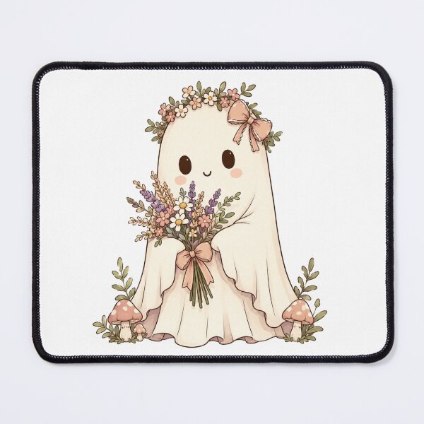 Item preview, Cute Ghost with Flowers Coquette Halloween designed and sold by Yellowriversss.
