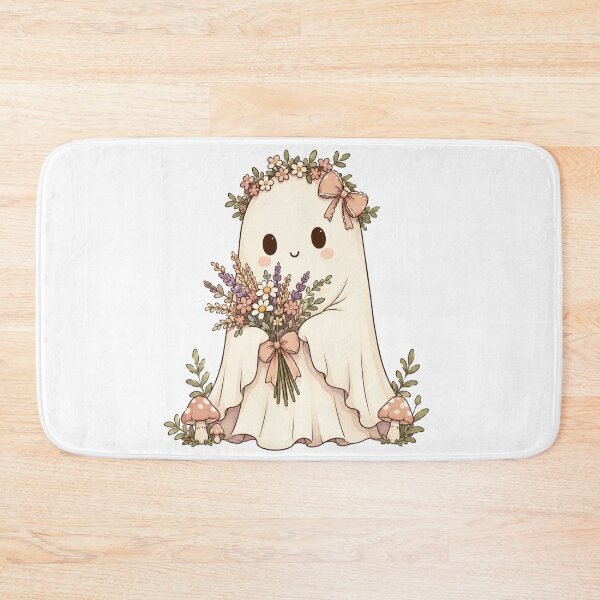 Item preview, Cute Ghost with Flowers Coquette Halloween designed and sold by Yellowriversss.