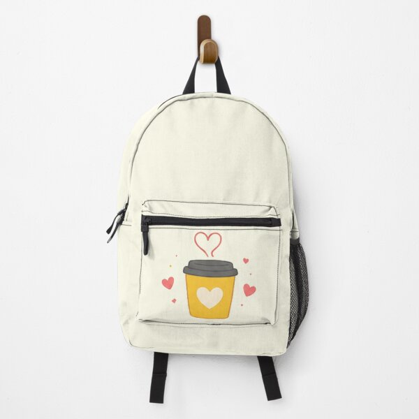 Item preview, Cute Kawaii Coffee Cup Heart Steam Warm Yellow Latte Aesthetic designed and sold by Rehnair.