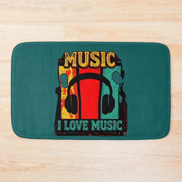 Item preview, I Love Music | Retro Design Vintage 80s Headphones designed and sold by AstronautMerch.