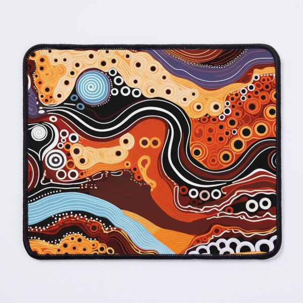 Item preview, Aboriginal Inspired Dot Art - Earthy Pathways Abstract Pattern designed and sold by GrinGalore.