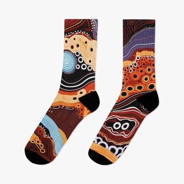 Item preview, Aboriginal Inspired Dot Art - Earthy Pathways Abstract Pattern designed and sold by GrinGalore.
