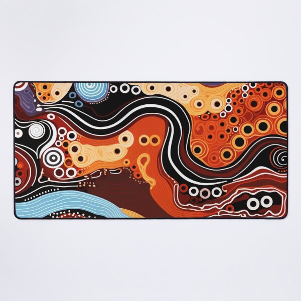 Item preview, Aboriginal Inspired Dot Art - Earthy Pathways Abstract Pattern designed and sold by GrinGalore.
