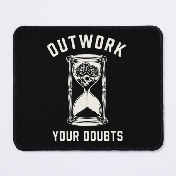 Item preview, Outwork Your Doubts Gym- Hourglass Weight Plate Skull Tee designed and sold by OLLI_STORE.