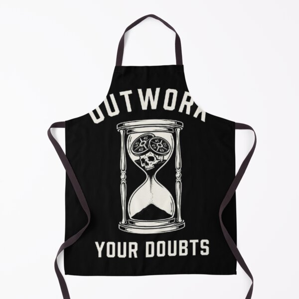 Item preview, Outwork Your Doubts Gym- Hourglass Weight Plate Skull Tee designed and sold by OLLI_STORE.