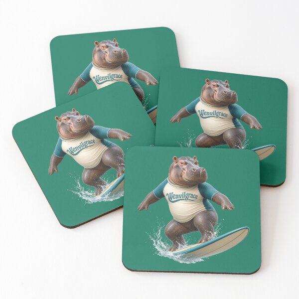 Item preview, Copy of Surfing Hippo Gift designed and sold by Wenvilgrace.