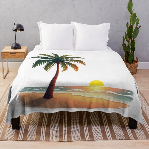 Item preview, Minimal Tropical Palm Tree Beach Sunset | Ocean Paradise Summer Coastal Design designed and sold by Awarrie.