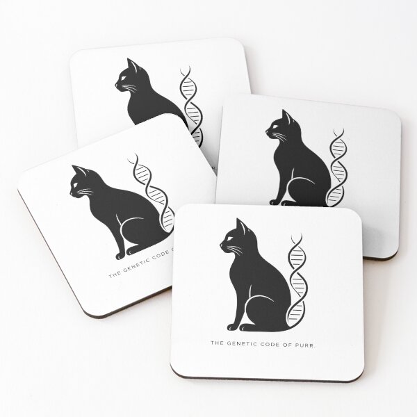 Item preview, The Genetic Code of Purr - Minimalist Science Cat designed and sold by PurrLab Studio.