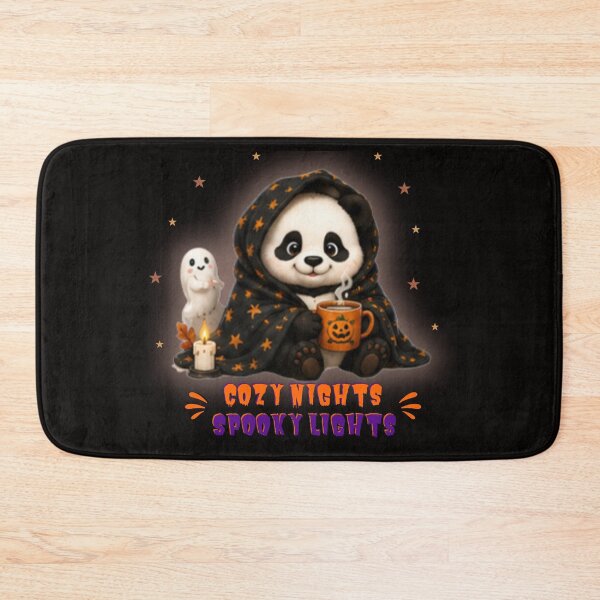 Item preview, Cozy Nights Spooky Lights Cute Halloween Panda designed and sold by EnginerdStudio.