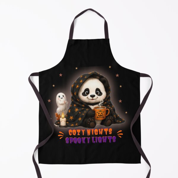 Item preview, Cozy Nights Spooky Lights Cute Halloween Panda designed and sold by EnginerdStudio.