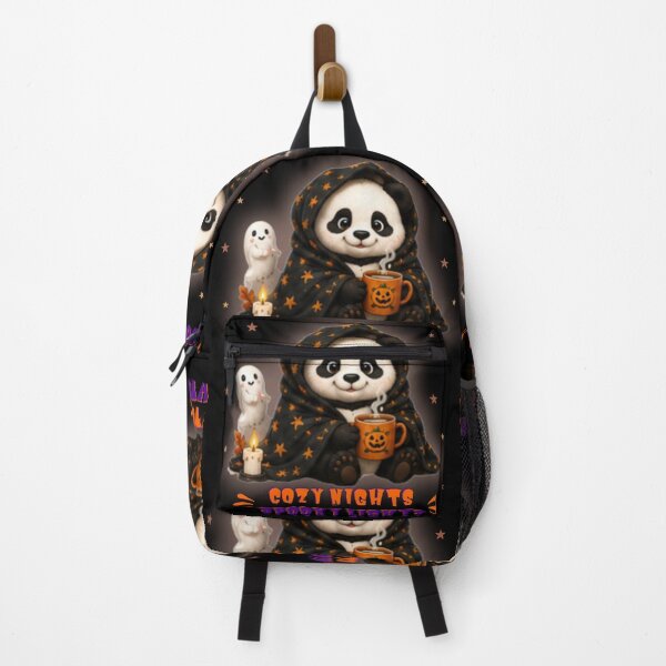 Item preview, Cozy Nights Spooky Lights Cute Halloween Panda designed and sold by EnginerdStudio.