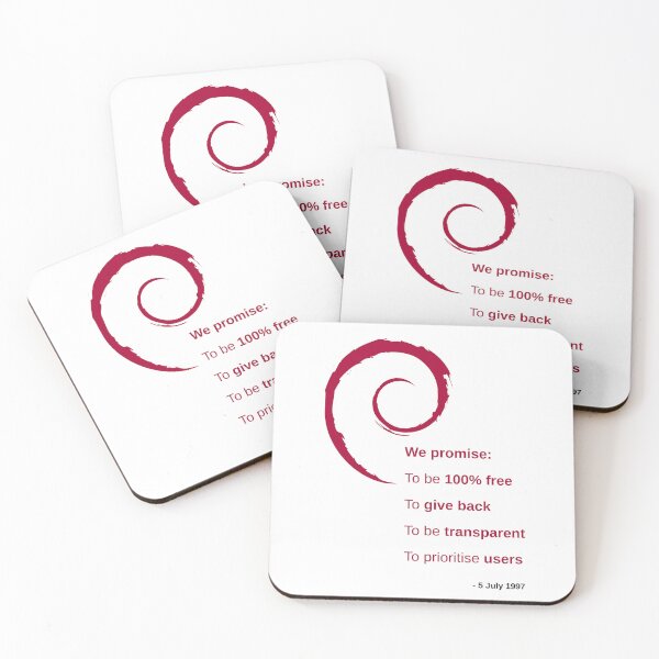 Item preview, Debian Social Contract: 100% free, give back, be transparent and prioritise users designed and sold by LittleGreyMan2026.