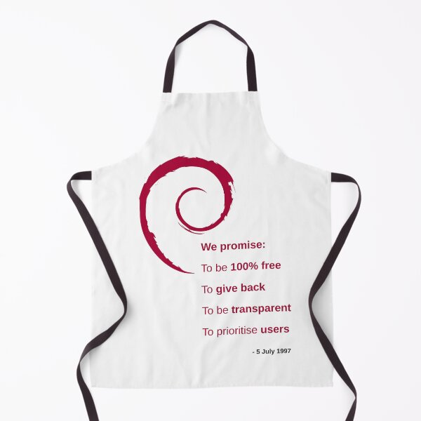 Item preview, Debian Social Contract: 100% free, give back, be transparent and prioritise users designed and sold by LittleGreyMan2026.