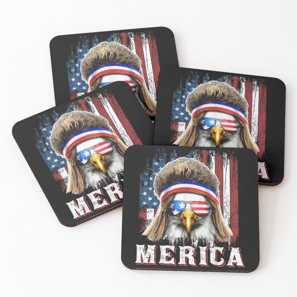 Item preview, Merica Eagle Mullet 4th of July American Flag Stars Stripes T-Shirt designed and sold by AidanMacdougall.