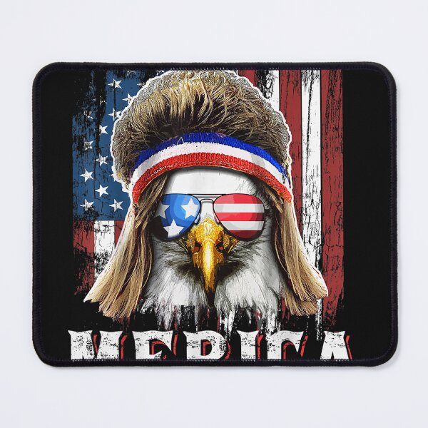 Item preview, Merica Eagle Mullet 4th of July American Flag Stars Stripes T-Shirt designed and sold by AidanMacdougall.