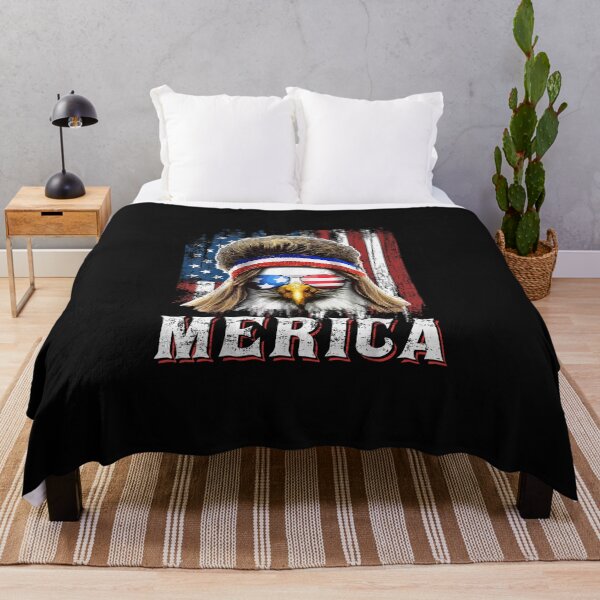 Item preview, Merica Eagle Mullet 4th of July American Flag Stars Stripes T-Shirt designed and sold by AidanMacdougall.
