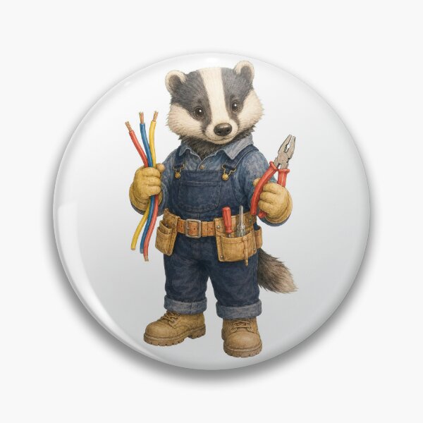 Item preview, Cute Badger Electrician designed and sold by photoparadise22.