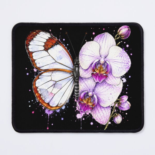 Item preview, Orchid Butterfly Watercolor Illustration designed and sold by ColorSplash123.