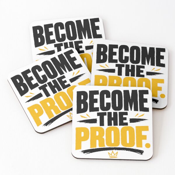 Item preview, Become the Proof – Bold Motivational Typography Quote | Minimal Inspirational Design designed and sold by Lovestickerco.
