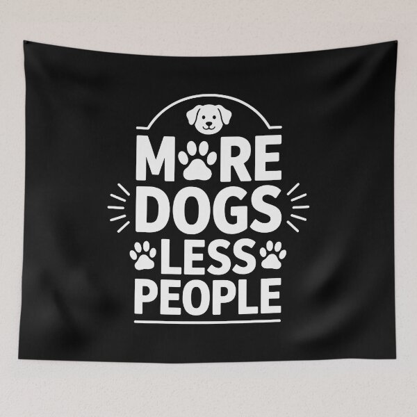 Item preview, More Dogs Less People Paw Print Dog Lover Graphic designed and sold by SoyLamderma.