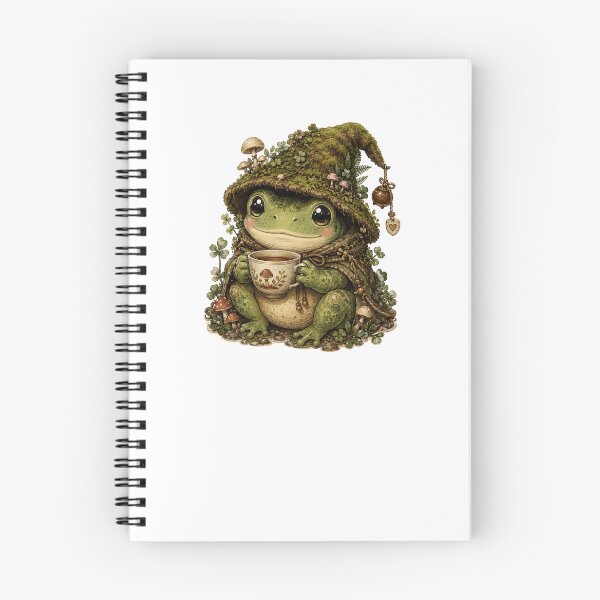 Item preview, Wizard Frog Drinking Tea Cottagecore Goblincore designed and sold by Yellowriversss.