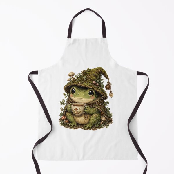 Item preview, Wizard Frog Drinking Tea Cottagecore Goblincore designed and sold by Yellowriversss.
