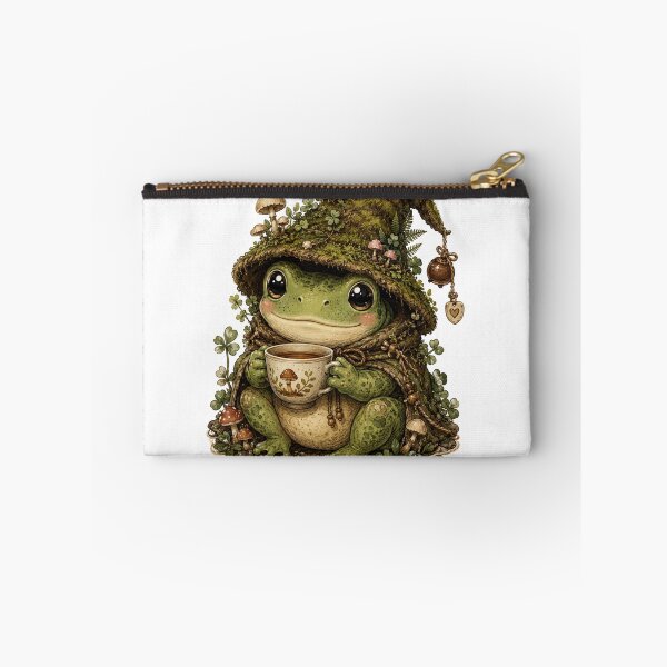 Item preview, Wizard Frog Drinking Tea Cottagecore Goblincore designed and sold by Yellowriversss.