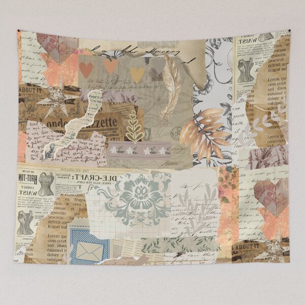 Item preview, Vintage Paper Collage Antique Ephemera Aesthetic designed and sold by Zenna MT 1.