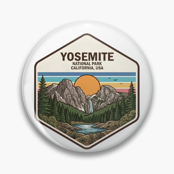 Item preview, Yosemite National Park California Vintage Mountain Sunset designed and sold by LittleArij.