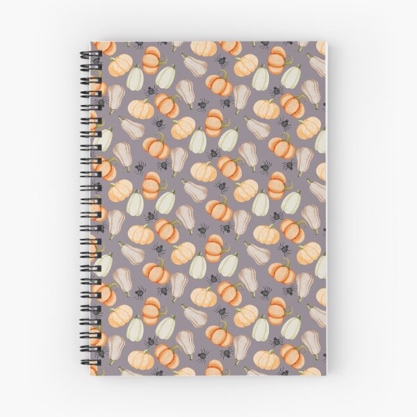 Item preview, Watercolor Heirloom Pumpkins and Spiders Muted Purple Halloween Pattern designed and sold by svitlaarty.
