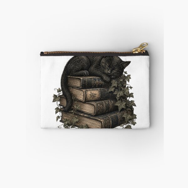 Item preview, Black Cat Sleeping On Books Dark Academia designed and sold by Yellowriversss.